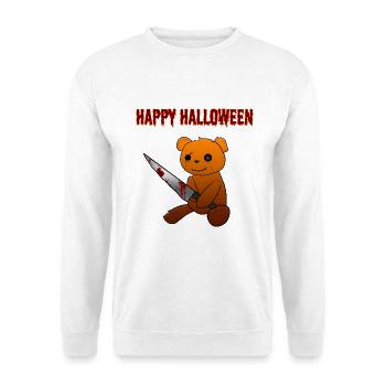 Halloween Horror - Unisex Pullover - Weiß - Vorne - Alina (178cm) & Michal (187cm)