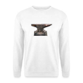 Amboss - Unisex Pullover - Weiß - Vorne - Alina (178cm) & Michal (187cm)