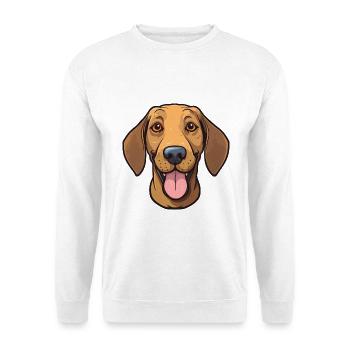 Plott Hund Hund Rasse Aquarell Karikatur Kawaii Cl - Unisex Pullover - Weiß - Vorne - Alina (178cm) & Michal (187cm)