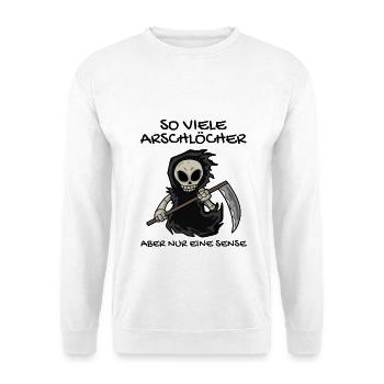 Sensenmann - Unisex Pullover - Weiß - Vorne