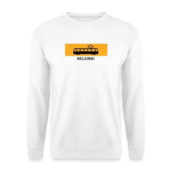 RATIKKA STOP HELSINKI T-Shirts und Geschenkartikel - Unisex Pullover - Weiß - Vorne - Alina (178cm) & Michal (187cm)