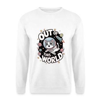 Nicht von dieser Welt - Unisex Pullover - Weiß - Vorne - Alina (178cm) & Michal (187cm)