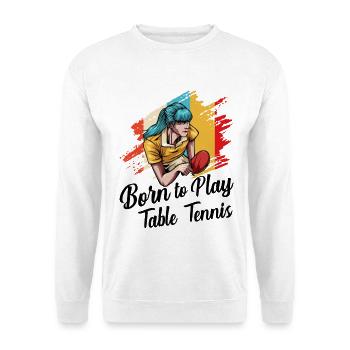 Ping-pong - Sweat-shirt Unisexe - blanc - Devant