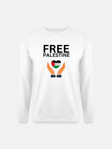 Free Palestine - Unisex Pullover - Weiß
