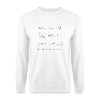 All boobs are beautiful Design - Unisex Pullover - Weiß - Vorne