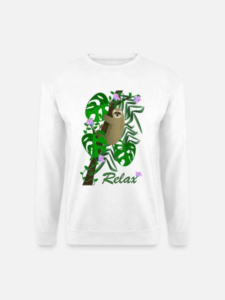 Faultier - Unisex Pullover - Weiß