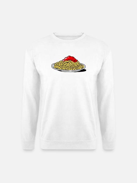 Spaghetti mit Tomaten - Unisex Pullover - Weiß