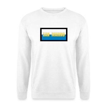 Couleurs du drapeau de Saint-Marin - Sweat-shirt Unisexe - blanc - Devant