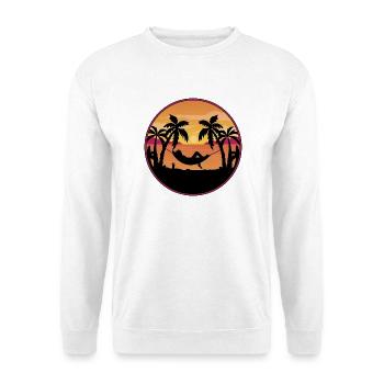 Palm Trees Hammock Sunset - Unisex Sweatshirt - white - Front