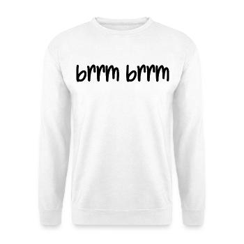 brrm brrm - Unisex Pullover - Weiß - Vorne - Alina (178cm) & Michal (187cm)