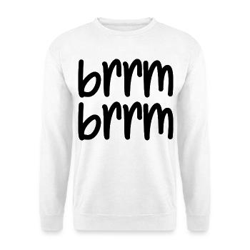 brrm brrm - Unisex Pullover - Weiß - Vorne - Alina (178cm) & Michal (187cm)