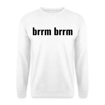 brrm brrm - Unisex Pullover - Weiß - Vorne - Alina (178cm) & Michal (187cm)