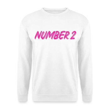 Numéro 2 - deux - deuxième - deuxième - 2 - numéro 2 - Sweat-shirt Unisexe - blanc - Devant