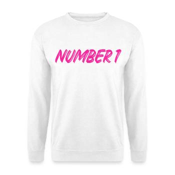 Numéro 1 - un - premier - premier - 1 - numéro 1 - Sweat-shirt Unisexe - blanc - Devant