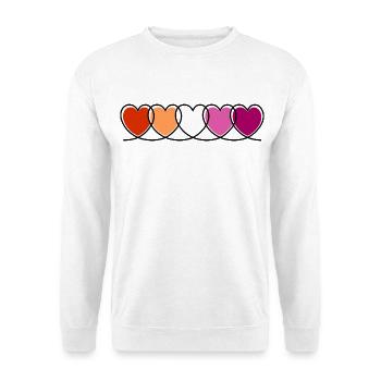 Cœurs lesbiennes lesbiennes - Sweat-shirt Unisexe - blanc - Devant