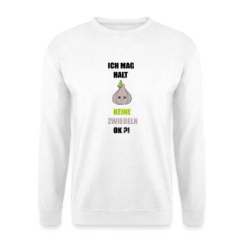 Ich mag keine Zwiebeln - Unisex Pullover - Weiß - Vorne