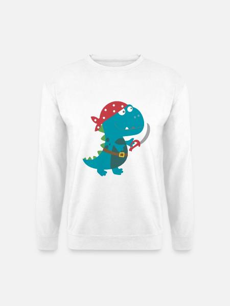 Dino Pirat costume de pirate costume Halloween Carnaval garçon - Sweat-shirt Unisexe - blanc