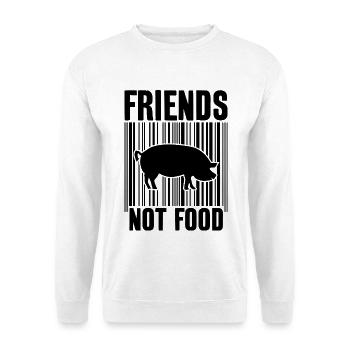 FRIENDS NOT FOOD VEGAN - Unisex Sweatshirt - white - Front
