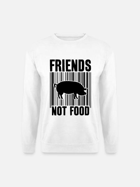 FRIENDS NOT FOOD VEGAN - Unisex Pullover - Weiß