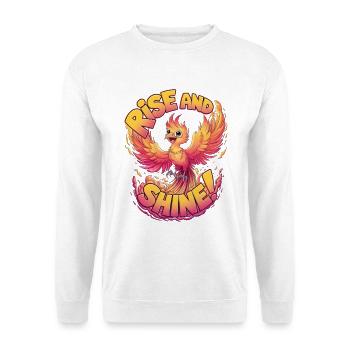 Raus aus den Federn - Unisex Pullover - Weiß - Vorne - Alina (178cm) & Michal (187cm)