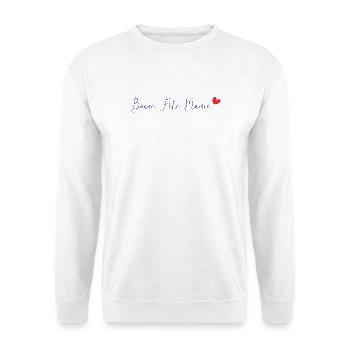 MUTTERTAG. - GUTE OMA-PARTY. ICH LIEBE DICH, OMA. - Unisex Pullover - Weiß - Vorne - Alina (178cm) & Michal (187cm)