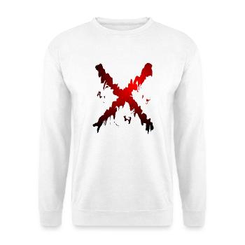 X Desing rot schwarz - Unisex Pullover - Weiß - Vorne