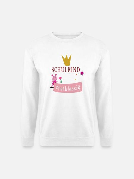 Schulkind erstklassig - Unisex Pullover - Weiß