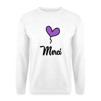 MERCI. MAÎTRESSE. MAÎTRE. MERCI MAÎTRESSE - Sweat-shirt Unisexe - blanc - Devant