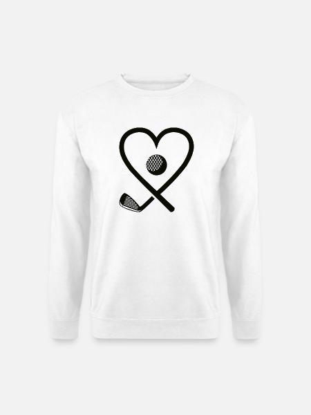 Golf Golfschläger Golfer Golfen Golfspieler - Unisex Pullover - Weiß
