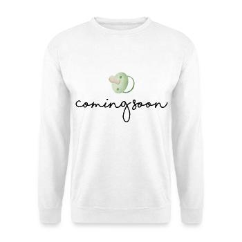 coming soon - Unisex Pullover - Weiß - Vorne - Alina (178cm) & Michal (187cm)