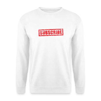Grunge-Stempel abonnieren - Unisex Pullover - Weiß - Vorne