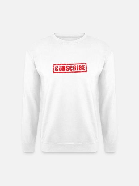 subscribe grunge stamp - Unisex Sweatshirt - white
