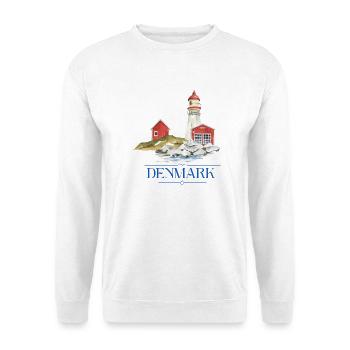 Phare du Danemark tiny house au bord de la mer - Sweat-shirt Unisexe - blanc - Devant