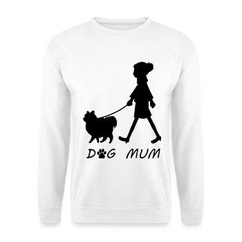 Dog Mum - Unisex Pullover - Weiß - Vorne