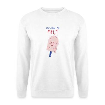 tu me fais fondre de la glace - Sweat-shirt Unisexe - blanc - Devant