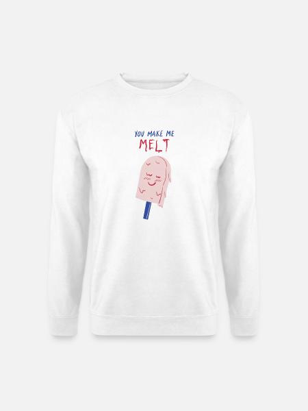 you make me melt icecream - Unisex Sweatshirt - white