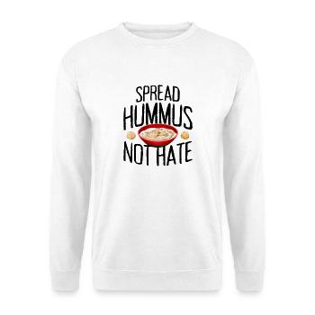 Spread Hummus Not Hate Vegan Gift For Vegans - Unisex Sweatshirt - white - Front