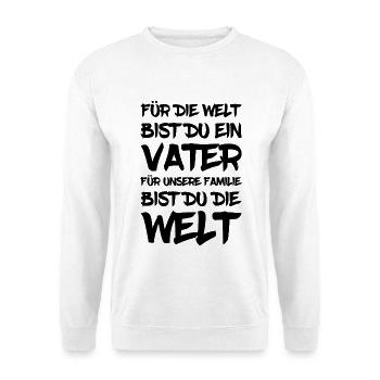 Bester Vater - Unisex Pullover - Weiß - Vorne - Alina (178cm) & Michal (187cm)