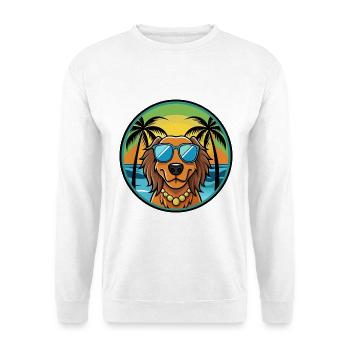 Gordon Setter Dog Breed Cartoon Sunglasses Beach - Unisex Sweatshirt - white - Front