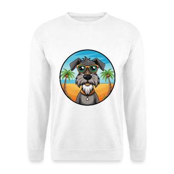 Deutscher Wachtelhund Hunderasse Cartoon Sonnenbrille - Unisex Pullover - Weiß - Vorne