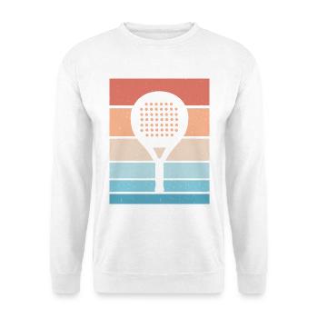 Padelspieler Padelschläger Padeltennis Padel - Unisex Pullover - Weiß - Vorne - Alina (178cm) & Michal (187cm)