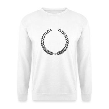 Laurel Wreath Vintage Award Badge Frame Vector - Unisex Pullover - Weiß - Vorne