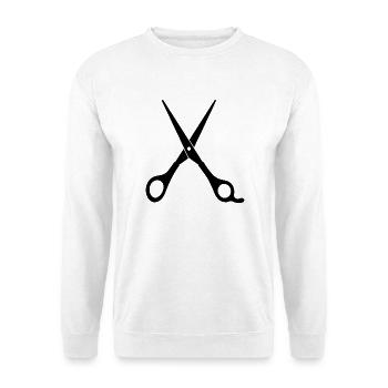 Friseur Schere Symbol - Unisex Pullover - Weiß - Vorne