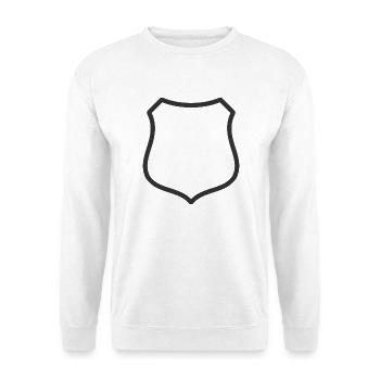 Leeres Schildlinien-Symbol Abzeichen Wappen Umrisssymbol - Unisex Pullover - Weiß - Vorne