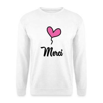 MERCI. MAÎTRESSE. MAÎTRE. MERCI MAÎTRESSE - Sweat-shirt Unisexe - blanc - Devant