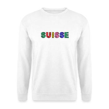 SUISSE. PAYS. GENEVE. HUMOUR. DRAPEAU. GENEVE - Sweat-shirt Unisexe - blanc - Devant