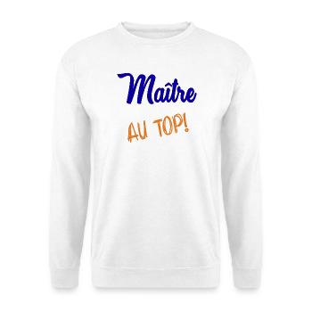 MEISTER - Unisex Pullover - Weiß - Vorne - Alina (178cm) & Michal (187cm)