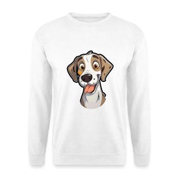 Alano Español Hunderasse Cartoon Kawaii Illustratio - Unisex Pullover - Weiß - Vorne - Alina (178cm) & Michal (187cm)