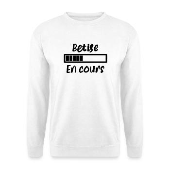 Bêtise en cours - Sweat-shirt Unisexe - blanc - Devant