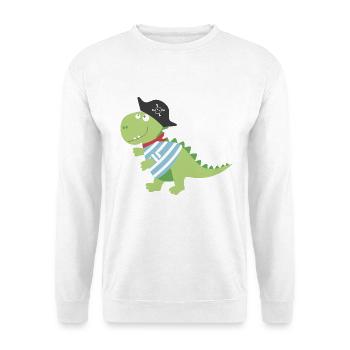 Dino Pirat Piratenkostüm Halloween Karneval Jungen - Unisex Pullover - Weiß - Vorne